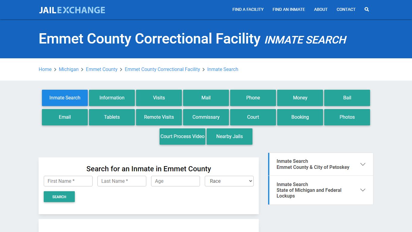 Emmet County Correctional Facility Inmate Search - Jail Exchange