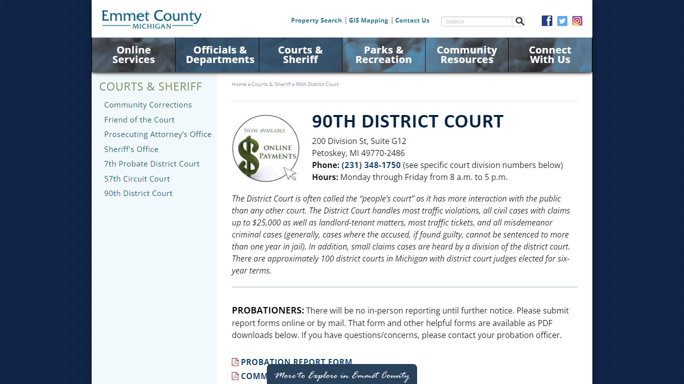 90th District Court - Emmet County