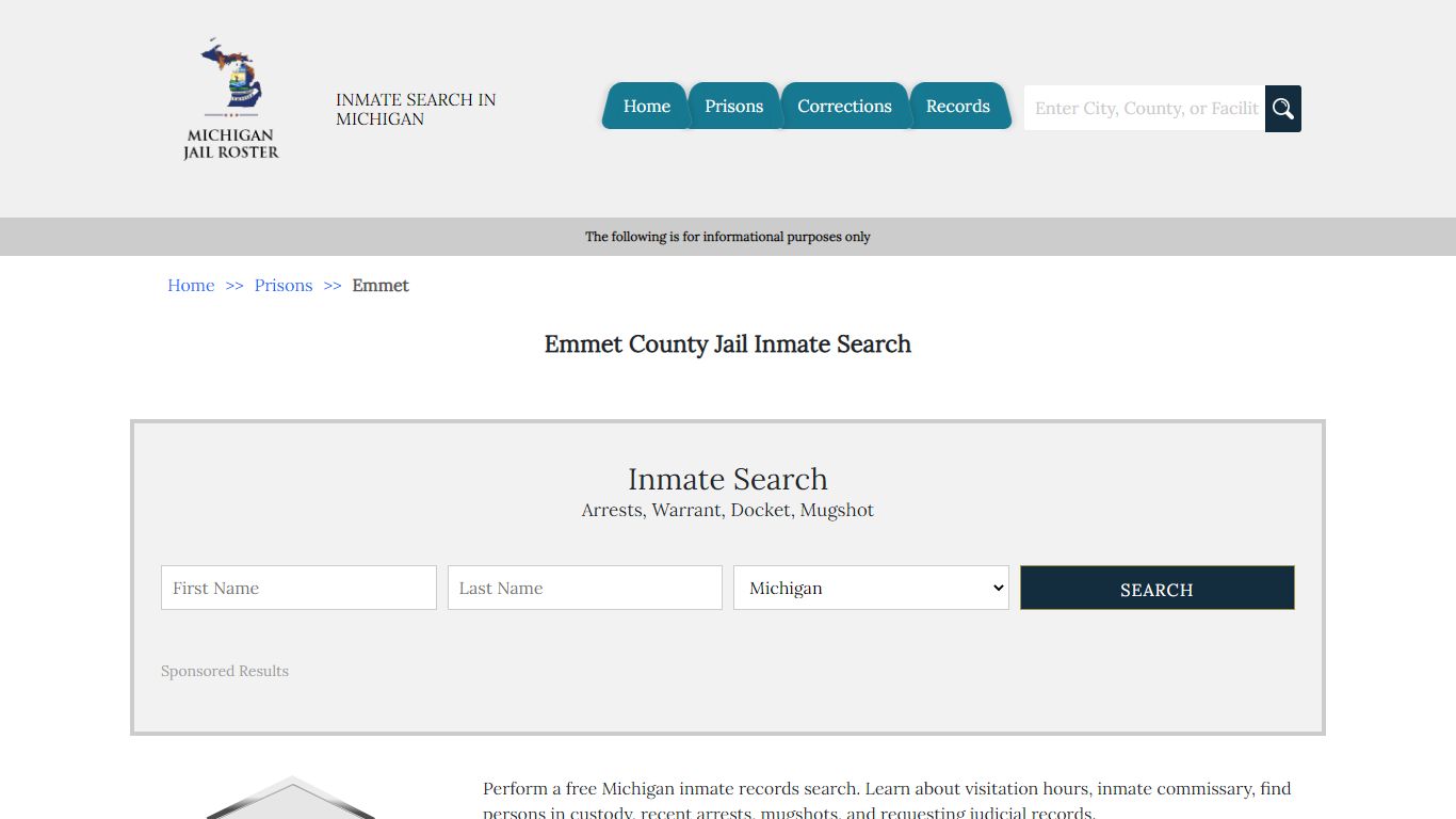 Emmet County Jail Inmate Search - Michigan Jail Roster